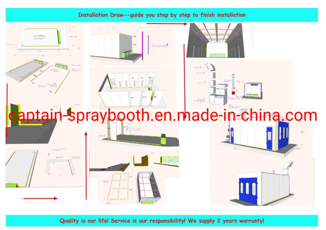 Car Spray Paint Booth, Baking Oven at Factory Price
