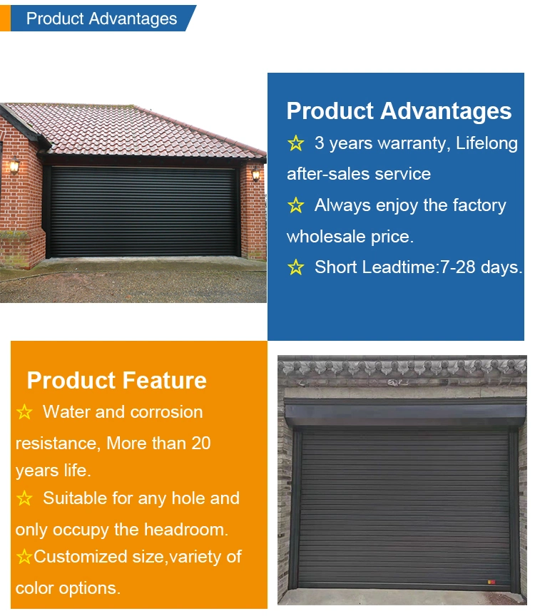 Aluminum Roller Shutter Factory Price Insulated Rolling Garage Doors