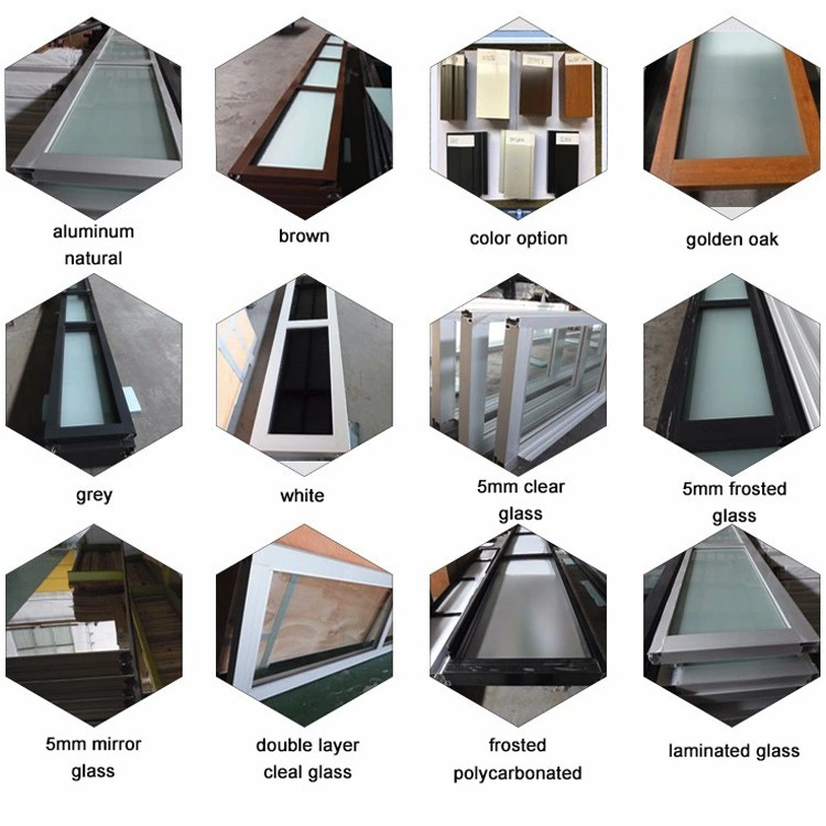 Customized Aluminum Sectional Glass Panel 16*7 Garage Door