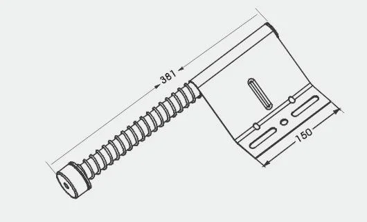 15&quot; Garage Door Pusher Sectional Industrial Door Hardware Spring Buffer