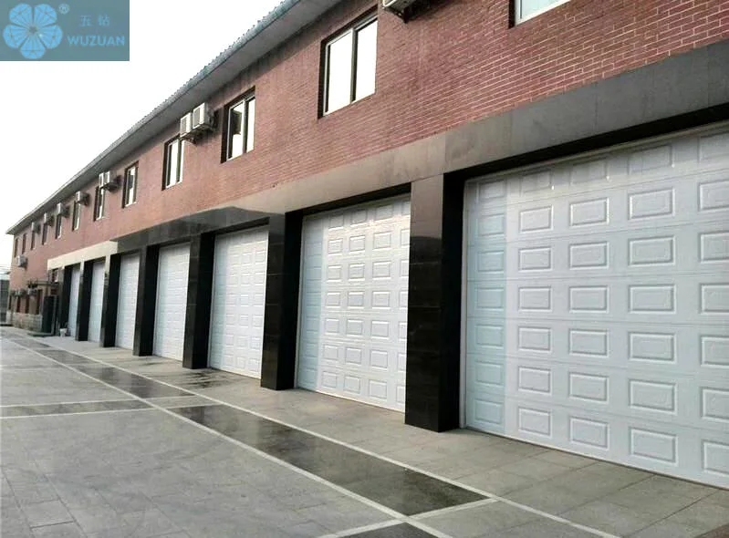 Modern Residential White Color Automatic Remote Control Aluminum or Color Coated Steel Panel Overhead Garage Door with Torsion Springs