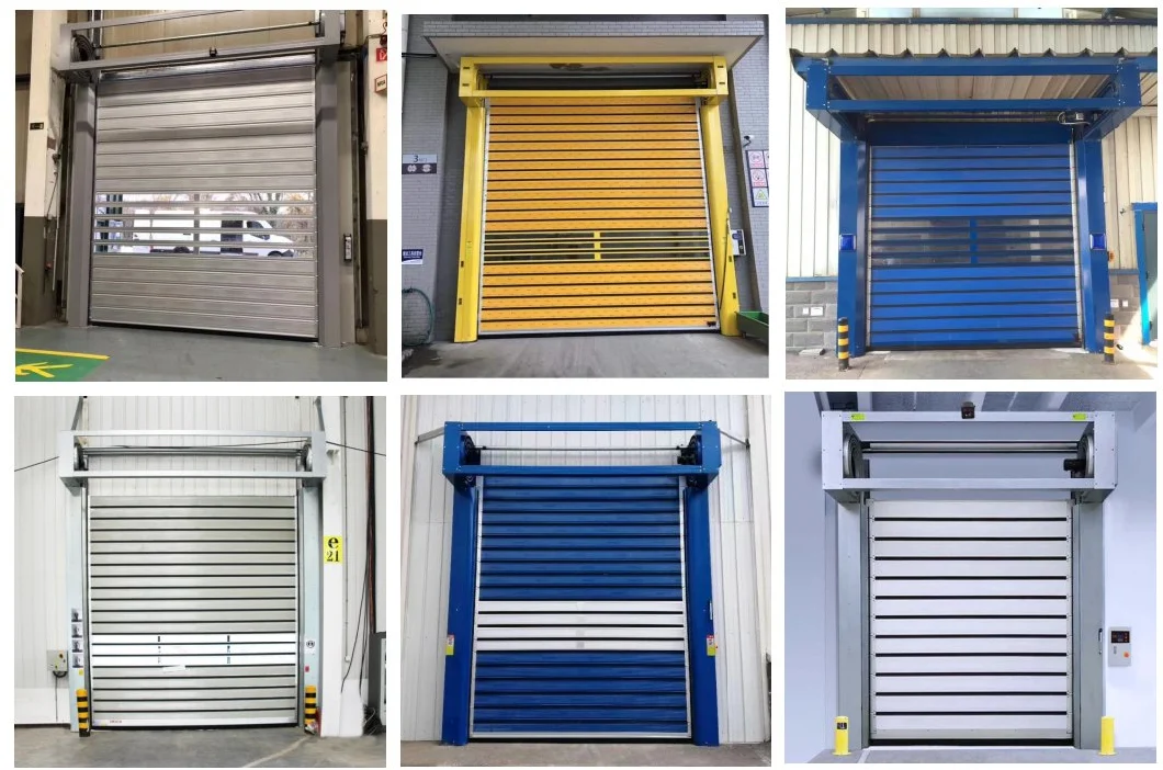 Aluminum Alloy Fast Roll up and Shutter Warehouse Wind Shield Automatic Door