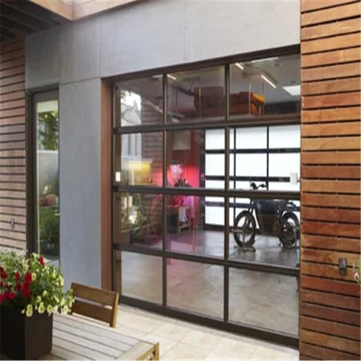  Alluminio personalizzato con sportello per garage in vetro trasparente/smerigliato in vendita