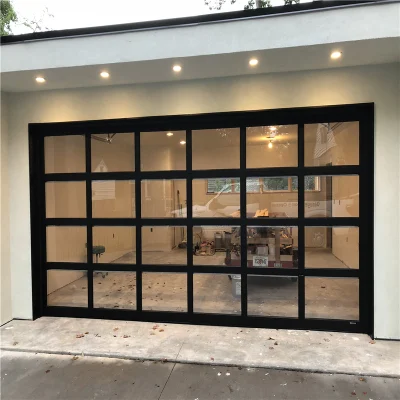 Alluminio personalizzato con sportello per garage in vetro trasparente/smerigliato in vendita