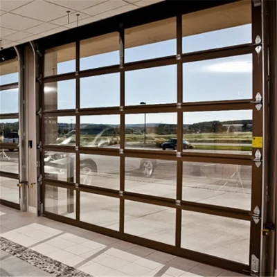 Alluminio personalizzato con sportello per garage in vetro trasparente/smerigliato in vendita