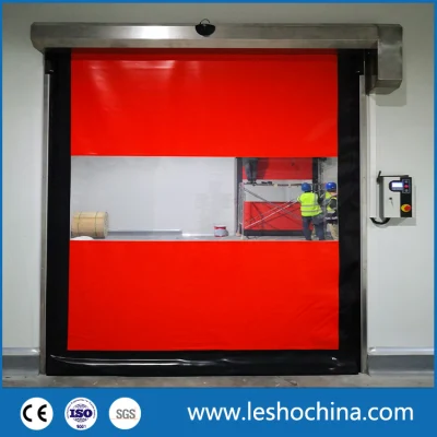 Sistema di autoriparazione GMP PVC Zipper in tessuto industriale Ripristino ermetico Alto Velocità Roll up rapido azionamento rullo otturatore rapido in testa Porta per camera pulita