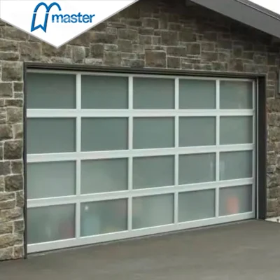Doppio smalto componibile automatico in alluminio trasparente porta garage con Prezzo conveniente