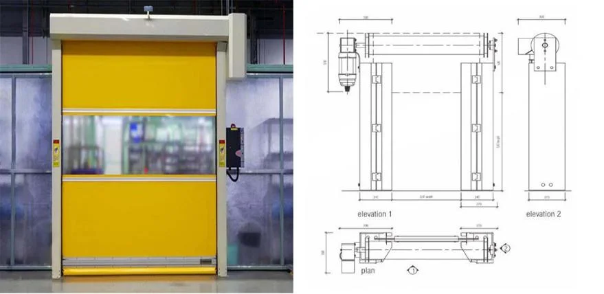 Industrial PVC Overhead High Speed Rolling up Door for Warehouse