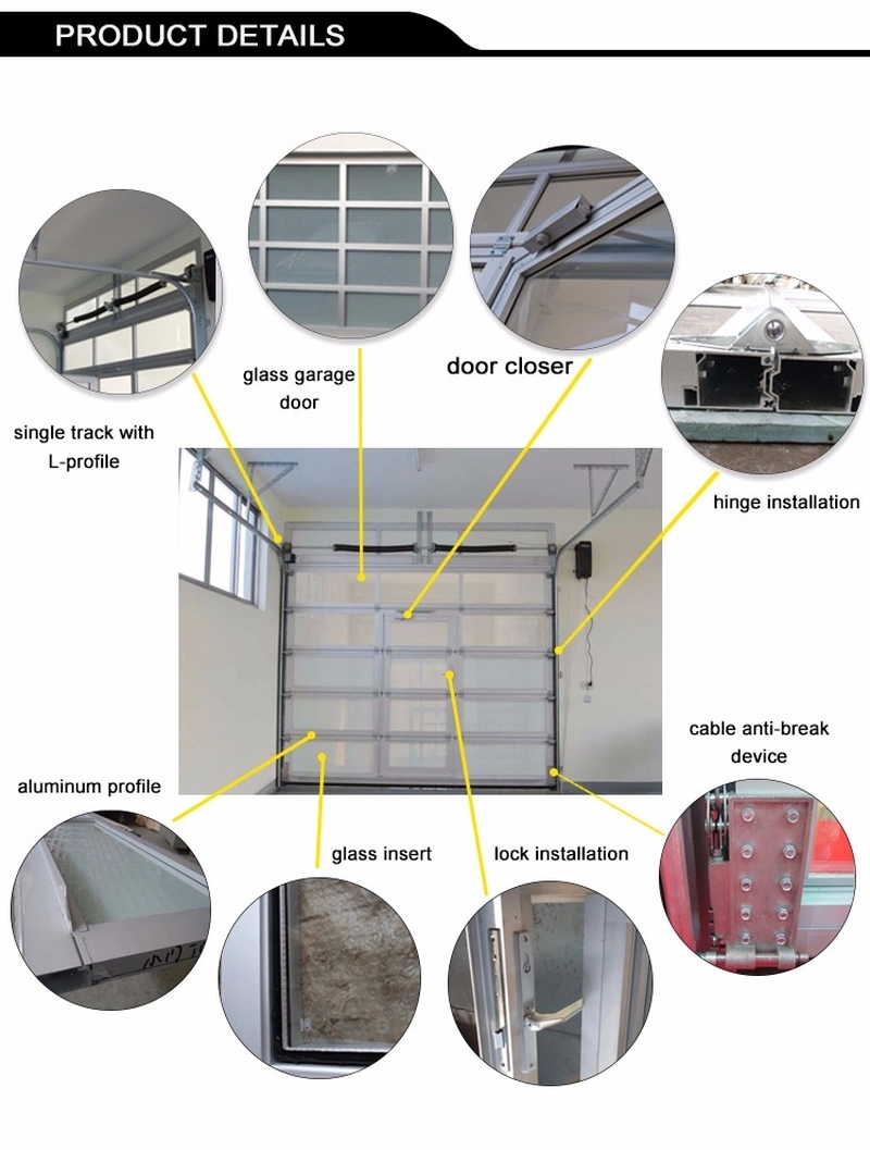 Quality Sectional Door for Garage with Multiple Windows Styles