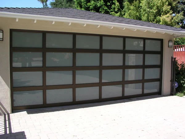 Highly Cost Effective Panoramic Clear Sectional Aluminum Frosted Glass Flap Garage Door Design