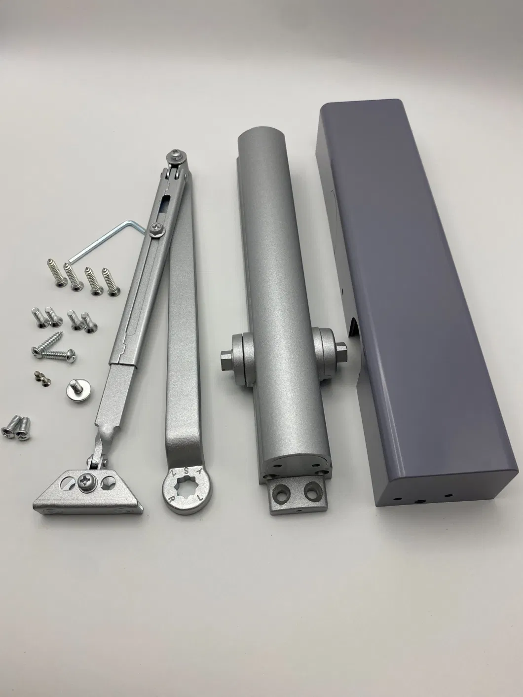 Silver Aluminium Spring Hydraulic Easy Installation Adjustable Automatic Door Closer