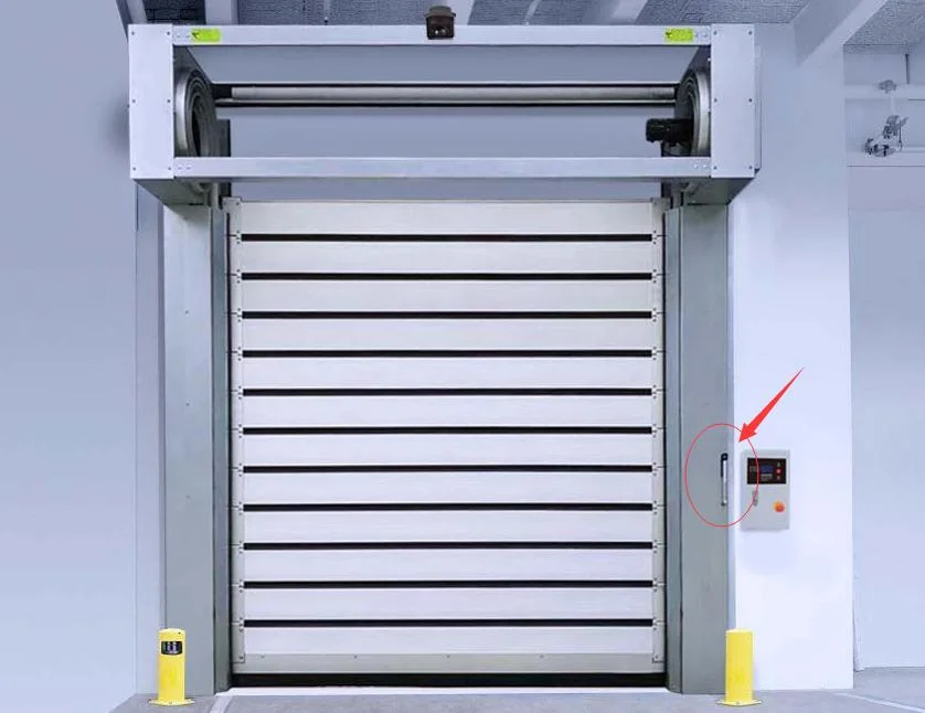 Industrial Aluminum Alloy High Speed Overhead Metal Spiral Door with Sensors