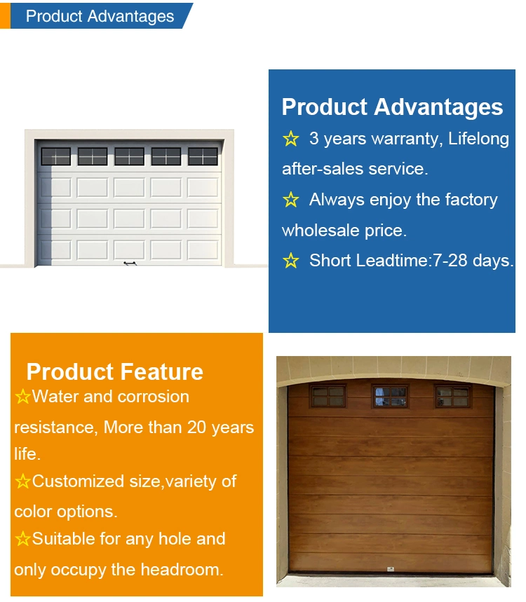 WPC Factory Produce Wholesale Custom Garage Door Price