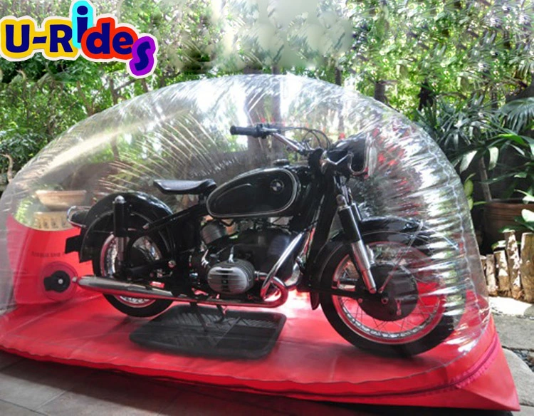 Wholesale inflatable garage ultimate bike shield folding bubble transparent PVC inflatable motorcycle tent cover