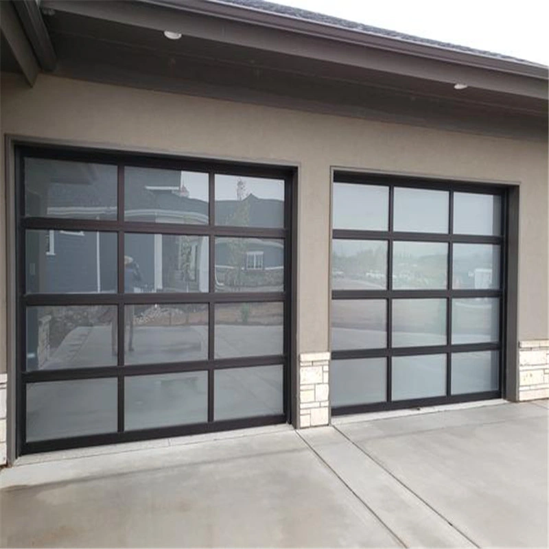 Modern Automatic Aluminum Sectional Overhead Glass Garage Door