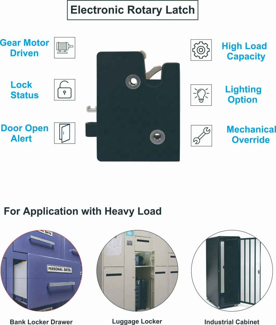 CE Approved Hidden Rotary Latching Lock for Digital Smart Kiosk Locker System