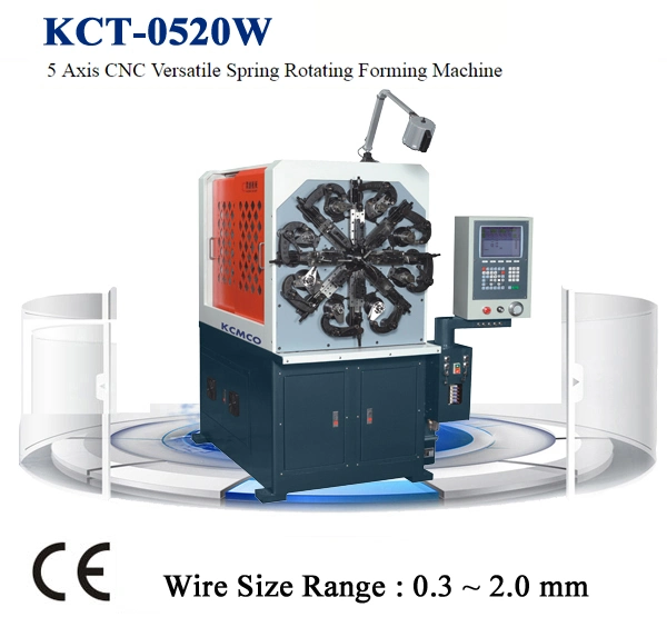 Garage Door Spring Machine &amp; Wire Form Spring with 6 Axis KCT-680 6.0mm Spring Making Machine &amp; Camless Bending Machine