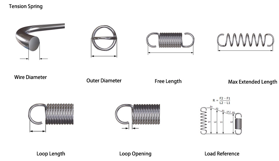 Customized Extension Springs Stainless Springs Small Springs with Competitive Price