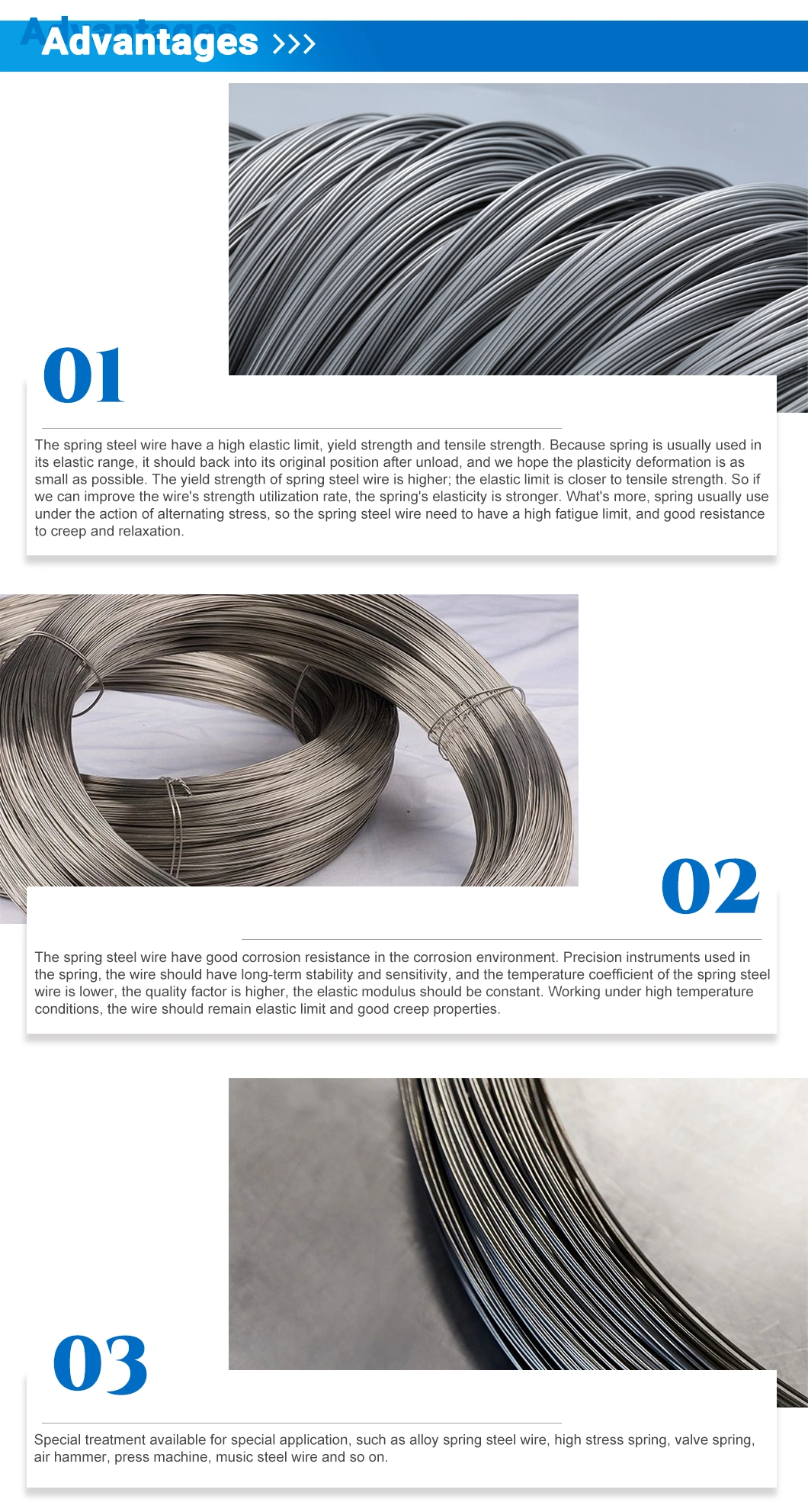 DIN17223-1, En10270-1 ASTM A227 Steel Wire Spring Steel Wire Wire Rod