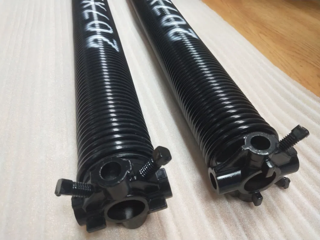 High Quality Garage Door Torsion Spring with Winding and Stationary Cones Installed