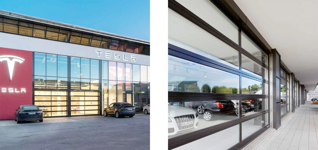 High Transparent Glass/Visibility /Full-View Garage Door
