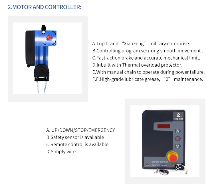 Industrial Vertical Lift Counterweight Subsection Lifting Door