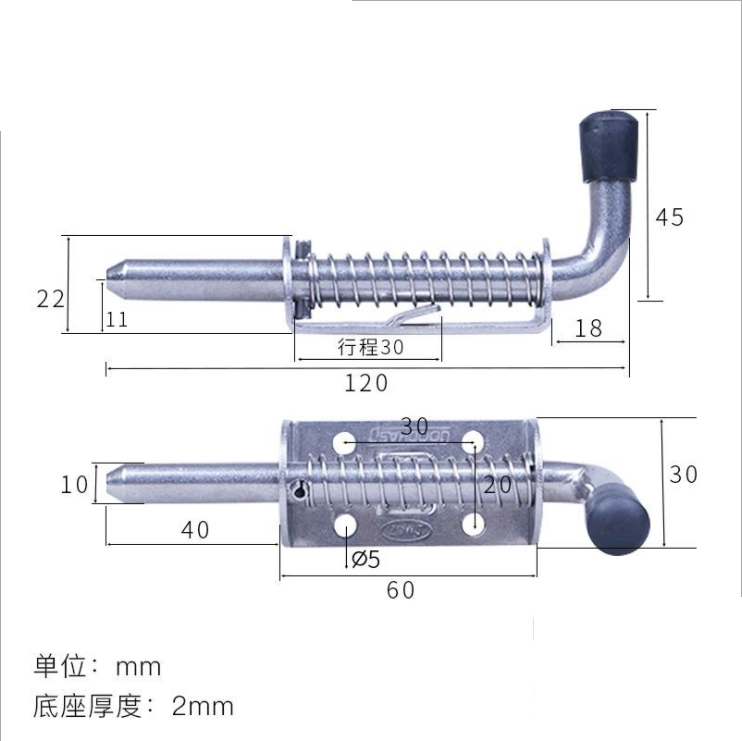 China Manufacturer Spring Loaded Shot Barrel Bolt for Sale