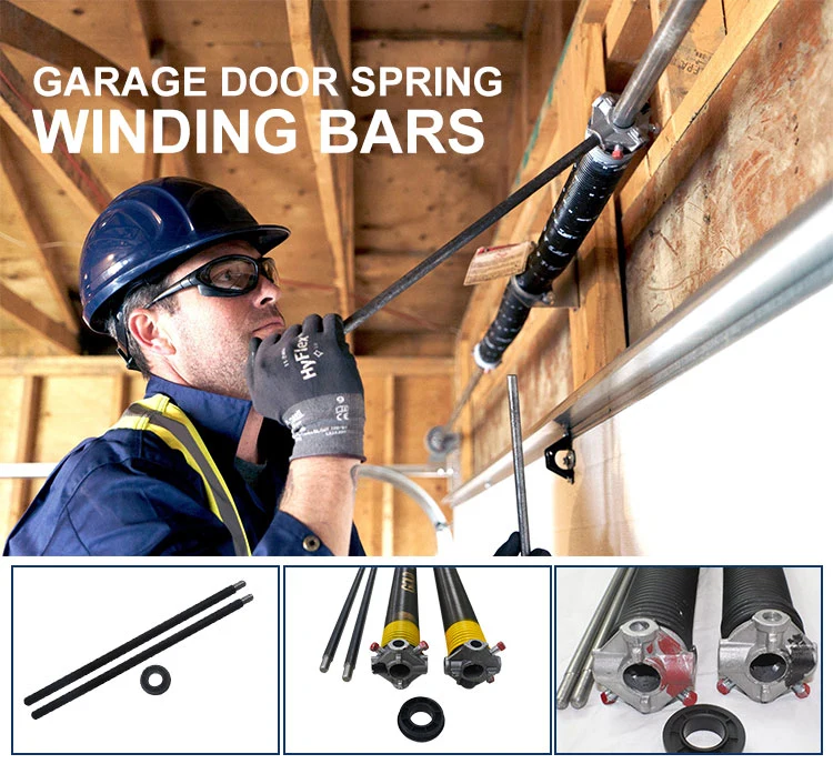 Professional Garage Door Winding Bars Ptional Winding Bars for Adjusting Torsion Spring Replace with Non-Slip Handle