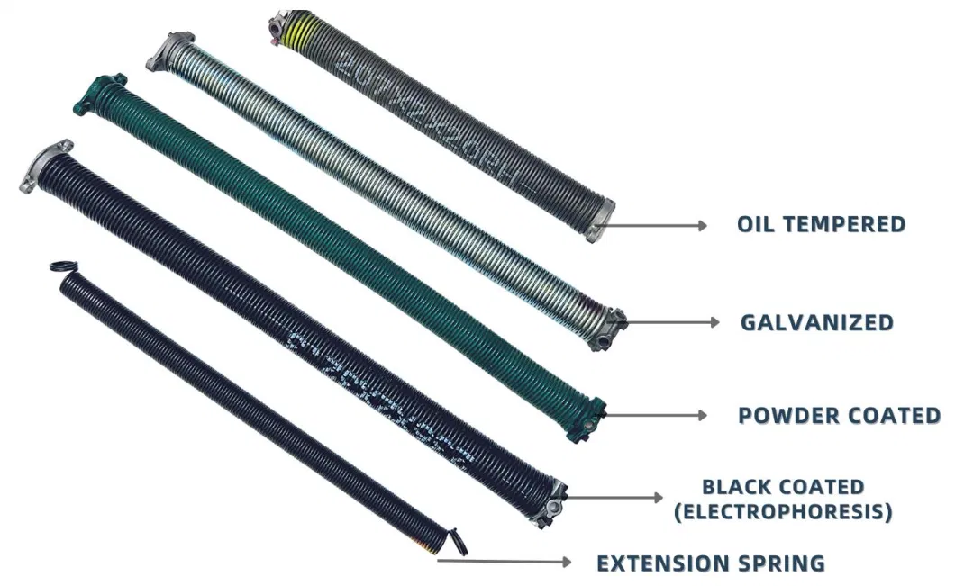 Black Carbon Steel Overhead Garage Door Torsion Spring