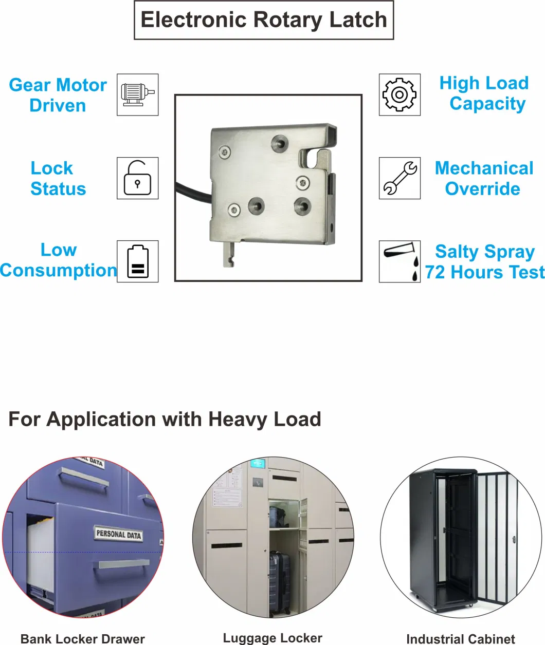 Stainless Steel Waterproof IP67 Electromechanical Locks for Banking Equipment and Smart Kiosk