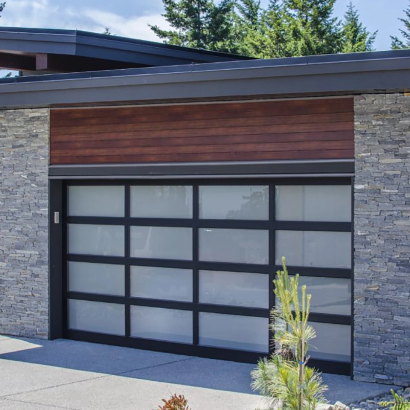 Residential Cheap Price Finger Protection Sectional Glass Garage Door for Home