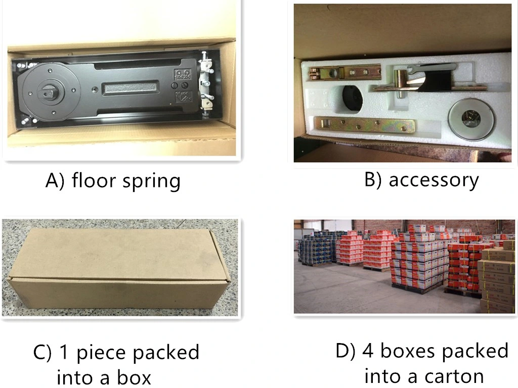 Commercial Double Action Floor Hinge Glass Door Hardware Floor Spring