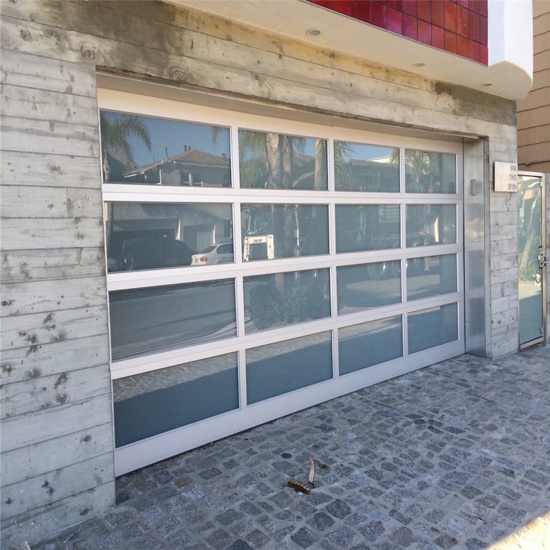 Customized Overhead Electric Automatic Sectional Glass Garage Door