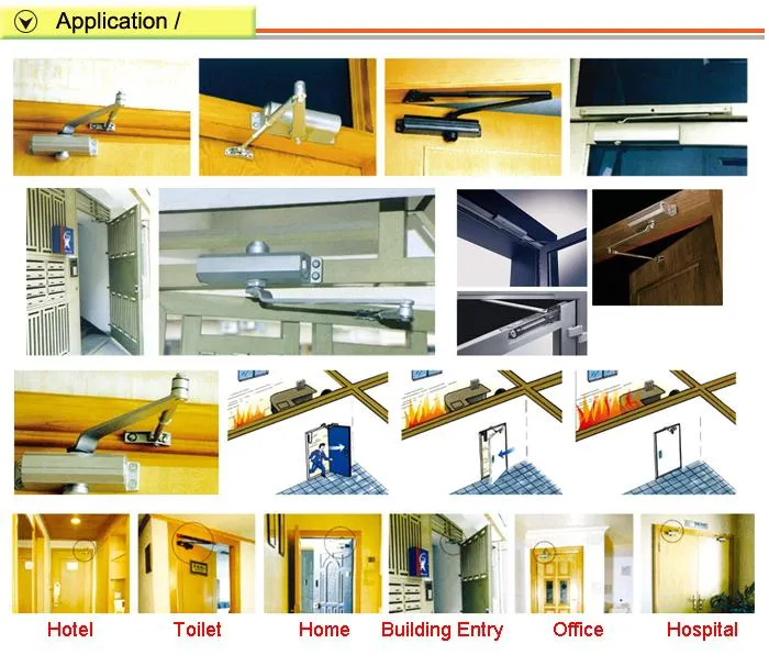 Hydraulic Door Closer Types American Standard 45kg Automatic Door Closer