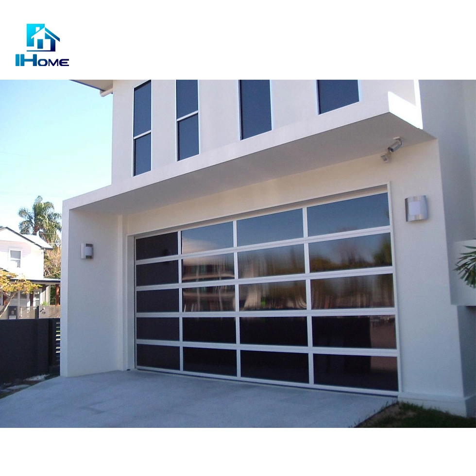 Single Glass Tempered Frosted Aluminium /Steel Garage Door Overhead Factory Price