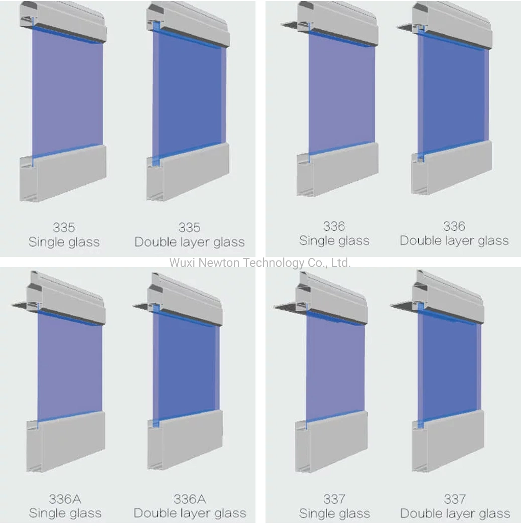 Commercial Full View Frame Overhead Tempered Aluminum Glass Garage Door with Motor