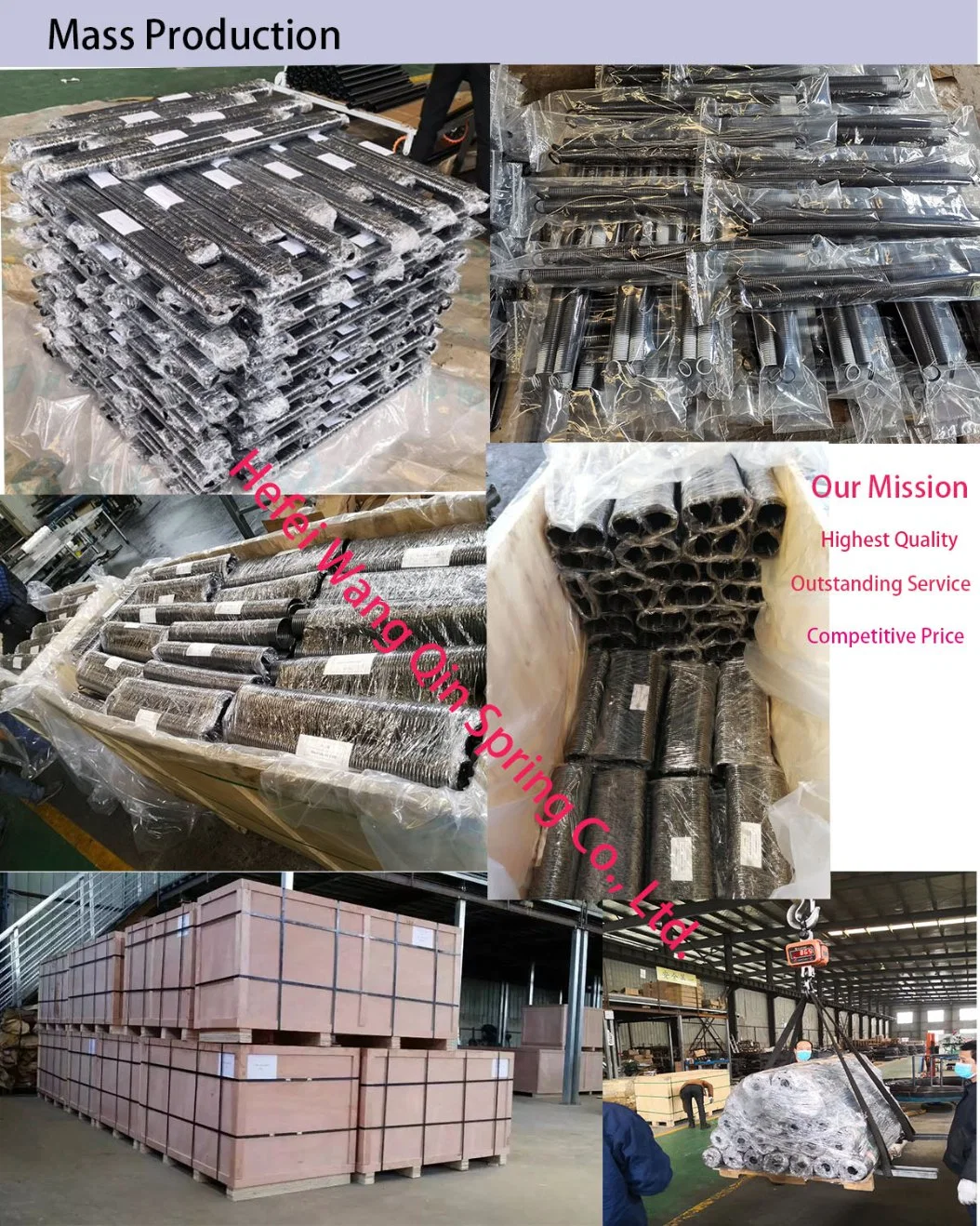 Carbon Steel Coil Torsion Spring with Aluminum Cones for Roller Garage Doors