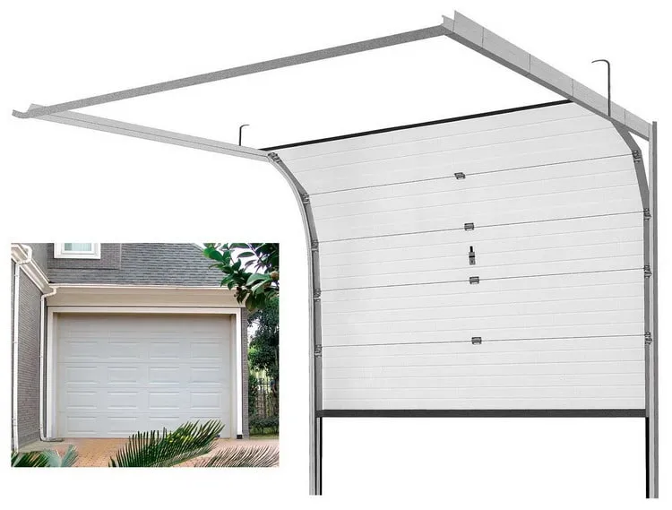 Aluminum Wholesales Oerhead Doble Layer with PU Sectional Garage Door