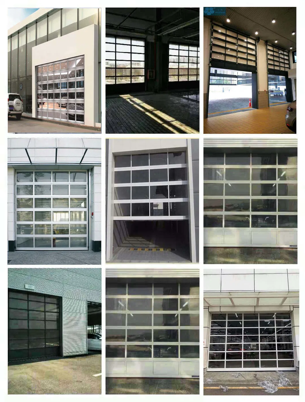 Luxury Contemporary Automatic Transparent Aluminium Alloy Extrusion Overhead Sliding Garage Door
