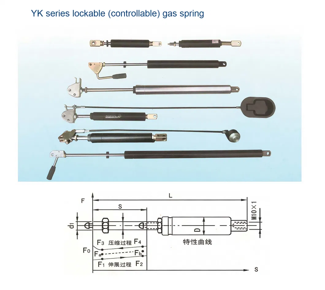 Factory Made Support Customization Heavy Lockable Spring Gas Lift with Wholesale Price Gas Springgas Spring Strut