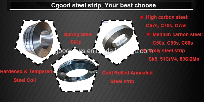 China Rolling Shutter Spring Steel Strip Blue Color Spring Steel Coils Strip