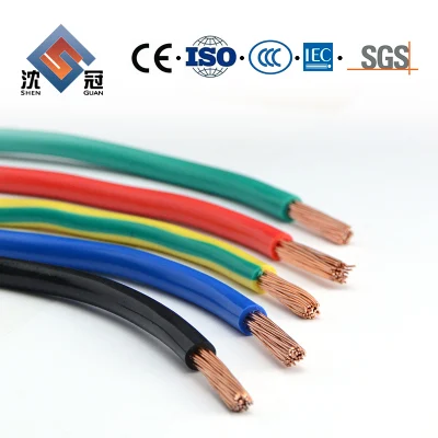 Shenguan Hight Quality 1.5mm 2.5mm 4mm 6mmsingle Core House Wiring Electrical Cable 450/750V Solid Conductor Electrical PVC Insulation Submarine Cabl