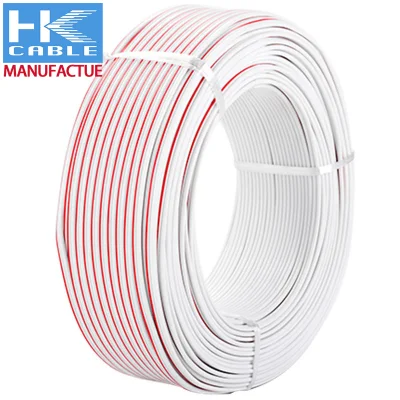 China manufacture TCCA/CCA100m/Roll Bare Copper Transparent Red and Black Speaker Cable Copper Wire