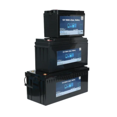 Factory ODM&OEM LiFePO4 Battery 12V 100ah 150ah 200ah 250ah 300ah for Electric RV Marine Golf Cart Home Energy Solar Storage with Bluetooth APP &amp; Self-Heating