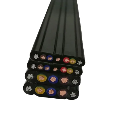 Tvvb Crane Cable 12 24 36 Core 0.75mm 1.25mm China Manufacturer High Quality Road Crane Flat Cable 4*10sq mm