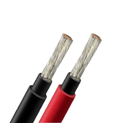 TUV Approval Red Black Battery DC 4mm2 6mm2 10mm2 16mm2 PV Solar Power Cable Wire for Solar Panel