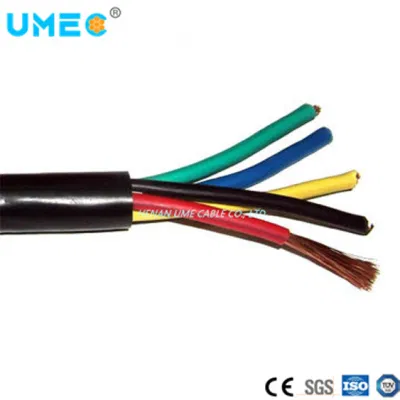 Rvv 0.5 0.75 1.0 1.5 2.5 4 6 Sq mm Flexible Copper Core PVC Insulation and Sheath 4 Core Electrical Cable