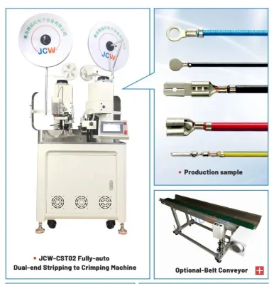 Jcw-Cst02 Full Auto Customize Both/Double/Dual End/Head Wire Harness/Cable Cut/Cutting Strip/Stripping Connector/Terminal Crimping/Crimp Equipment/Machine