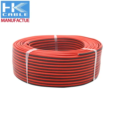 China manufacture TCCA/CCA100m/Roll Bare Copper Transparent Red and Black Speaker Cable Copper Wire