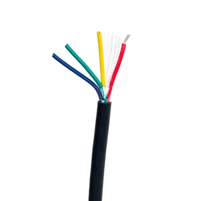 60227 IEC 53 Rvv Electrical Cable 5 Core Flexible Copper Wire 1.5 2.5 Sq mm Rvv 300/500V Power Cable